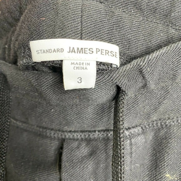 James Perse Mixed Media Jersey Pants Joggers Black Megan Markle L $245 - Picture 5 of 5